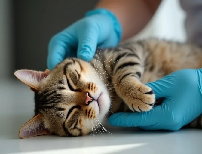 Specialist carefully handling a deceased cat with dignity in Thomastown